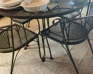 Set of iron chairs and table - probably Meadowcraft
