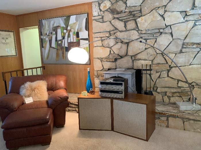 MCM ARC FLOOR LAMP
VINTAGE MARANTZ STEREO 
VINTAGE RSL SPEAKERS