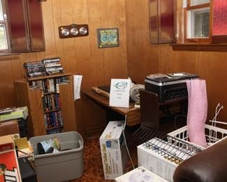 DVD's, Computer Desk, Printer