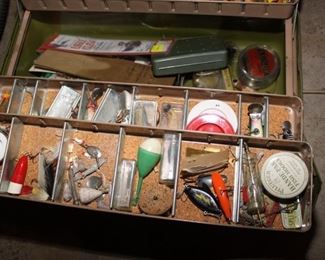 Vintage Tackle Box w/ Tackle