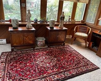 One of several gorgeous antique rugs
