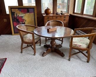 Game table and 4 chairs