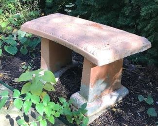 Small cement bench