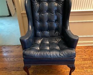 This blue leather wingback chair looks very comfortable…but it reminds me of the talking chair from Pee Weeks Playhouse (google it - it looks nothing like the talking chair and yet I can’t unsee it)  subsequently,  I can’t bring myself to sit in it to find out if it is comfortable for sure.