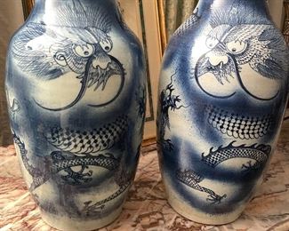 I’m obsessed with these jars.  Not only is the hand painting gorgeous and delicate - the faces on these dragons - the FACES y’all.  I find myself just staring at them for long periods of time when I should be working. 
