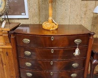 CA. 1810 Mahogany Bow Front Chest