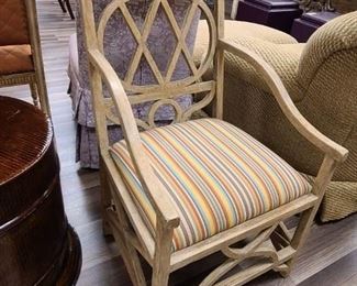 Regency Style Sculptural Arm Chair 