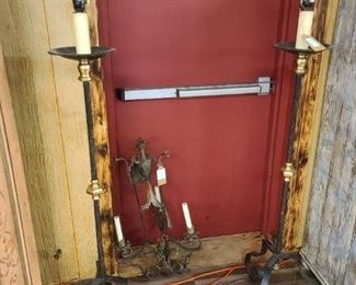 Pair of Wrought Iron Floor Lamps