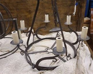 Hand Forged Wrought Iron Chandelier 