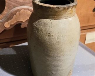 1 of 2 Hand Turned Pottery Crock