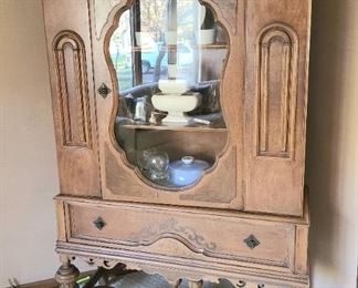 1 of 2 Beautiful Antique Curio Cabinet