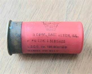 2 of 3 Olin Red Meteor 12 Gauge Flare Shells