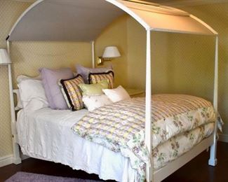 Queen arched canopy bed