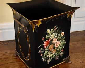 Painted waste bin