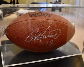 Dan Marino autographed football in case
