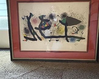 Miro lithograph - certificate of authenticity $1500