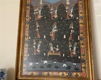 Silk painting of Krishna $400