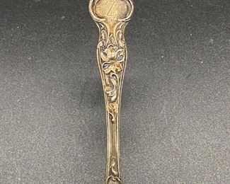 Antique Sterling Silver Teaspoon Monogrammed Z with Arrow