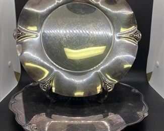 Pair of Silver Plate Serving Platters
