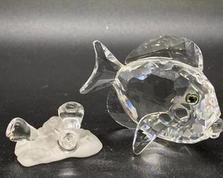 Swarovski Prism Crystal Fish with Coral