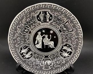 Spode Black White Greek Key Salad Plate