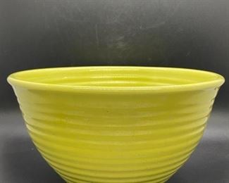 Vintage Bauer Pottery Beehive Mixing Bowl Yellow Green Color