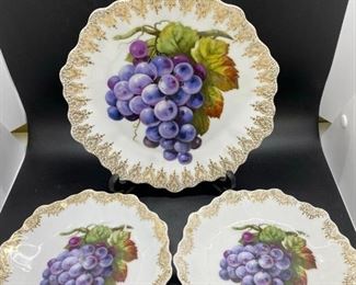 Vintage Grape Pattern Plate Set Z.S.Co Bavaria