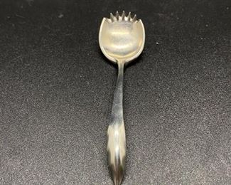 Vintage Silver Salt Spork Spoon Engraved