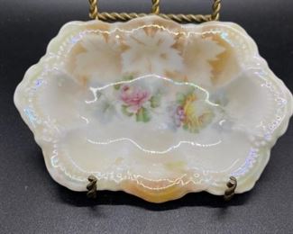 Antique Leuchtenburg Germany Floral Small Trinket Bowl Dish