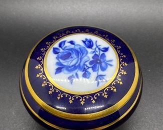Cobalt Gold Footed Trinket Dish The Jubilee Collection