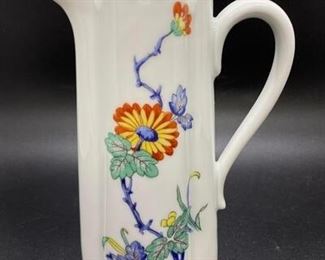 Colorful Floral Haviland Limoges Small Pitcher Vase