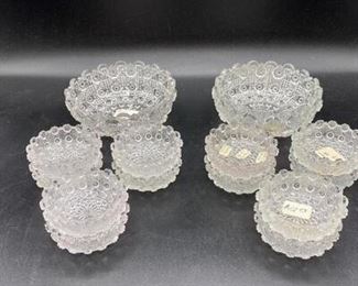 Vintage Lacy Daisy Master Salts Cellars 14 Piece Set