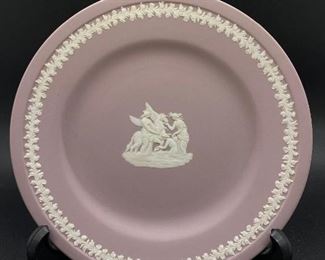 Vintage Lilac Lavender Purple Wedgewood Jasperware Pegasus Plate