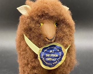 Vintage Small Wool Sheepskin Sheep Souvenir New Zealand