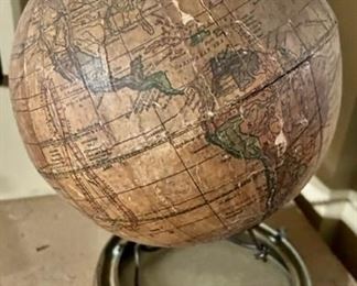ANTIQUE GLOBE ON STAND 