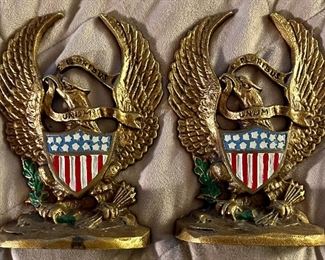 BRASS EAGLE BOOKENDS