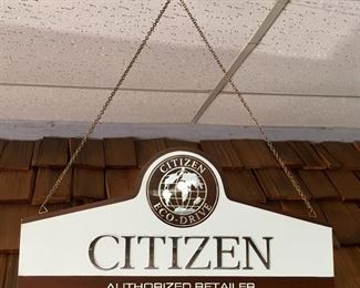 VINTAGE CITIZEN WATCH SIGN