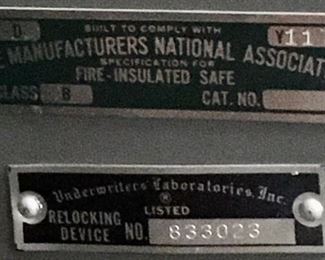 YORK TWO-DOOR SAFE (42"W x 26.5"D x60.5"H)