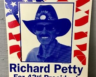 VINTAGE RICHARD PETTY FOR PRESIDENT POSTER