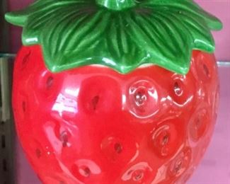 VINTAGE "STRAWBERRY" JELLY JAR - MADE IN JAPAN