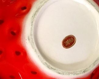 VINTAGE "STRAWBERRY" JELLY JAR - MADE IN JAPAN