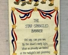 VINTAGE "THE STAR SPANGLED BANNER" WALL HANGING
