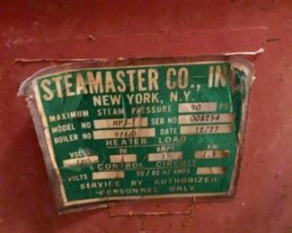 STEAMASTER CO., INC. STEAMER