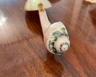 Antique conch shell serving spoon