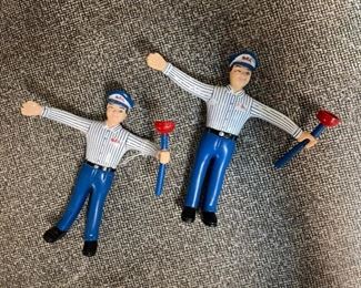 Vintage Mr. Rooter figures