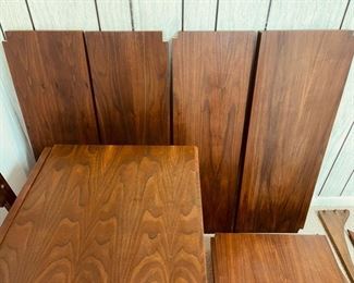 Very cool vintage MCM walnut wall-mounted book shelf & storage unit