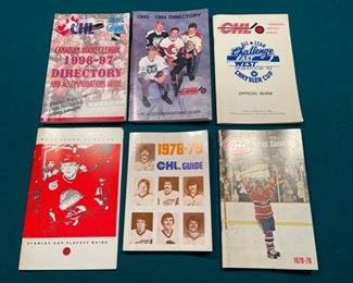 Large collection of vintage NHL guides, record books, media guides, yearbooks, directories and more
