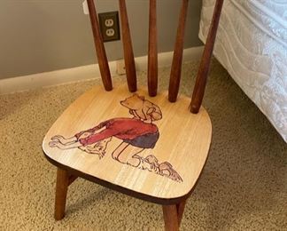 Vintage children’s Winnie the Pooh & Christopher Robin chair