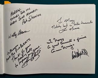 ‘Minnesota North Stars History and Memories with Lou Nanne’ hardcover book with 10 signatures throughout
