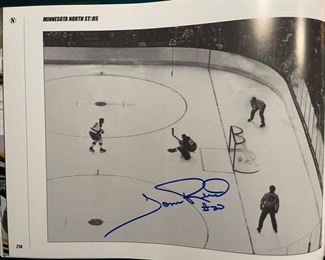 ‘Minnesota North Stars History and Memories with Lou Nanne’ hardcover book with 10 signatures throughout